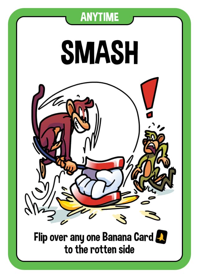 Smash card, showing a monkey slamming down on a banana